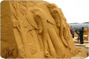 Eléphants en sable