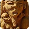 Tête sculptée africaine (2)