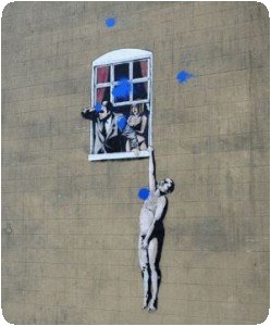 Banksy vandalisé