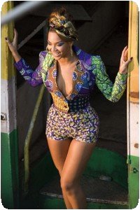 Beyonce en wax africain