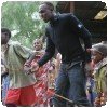 Usain Bolt et enfants maasais