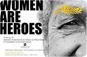 Film de JR "Women are Heroes" au Festival de Cannes