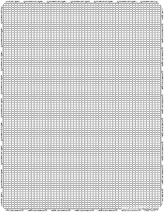Le diagramme vide pour le "square stitch"