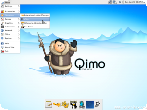 Vue du Desktop de Qimo