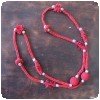 Mon collier en perles perlées » Sautoir rouge