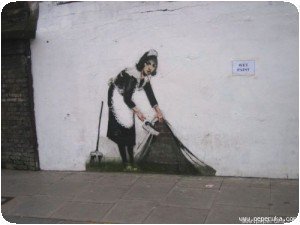 Banksy - Sous le mur