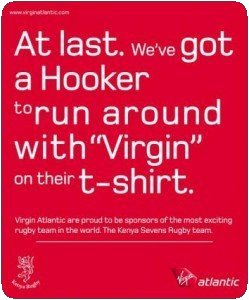 Panneau publicitaire pour Virgin Atlantic (Nairobi, Kenya)