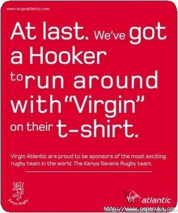 Panneau publicitaire pour Virgin Atlantic (Nairobi, Kenya)